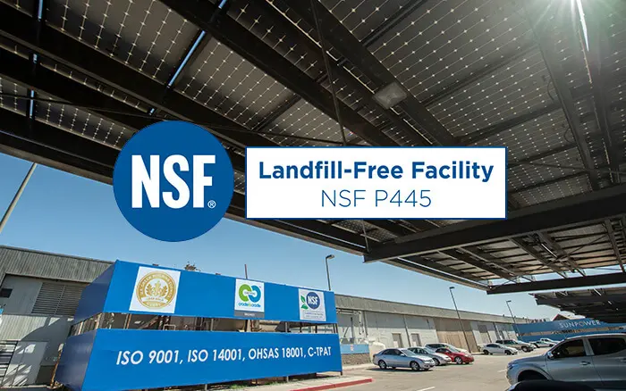 SunPower landfill-free solar panel manufacturing facility