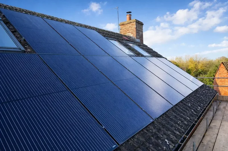Complete solar installation providing year-round energy independence