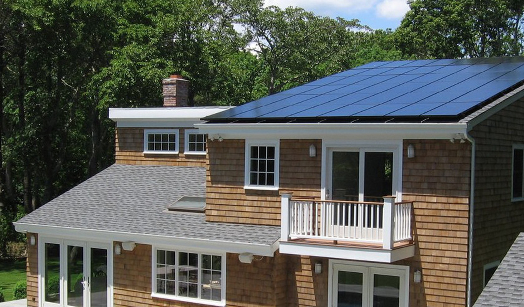 Photo of house with solar panels
